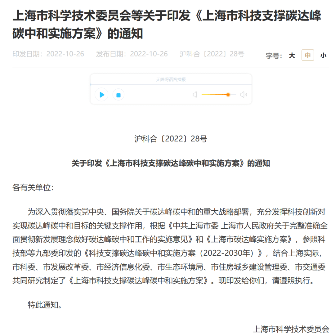 上海六部门联合印发“双碳”新政亿博电竞 亿博官网