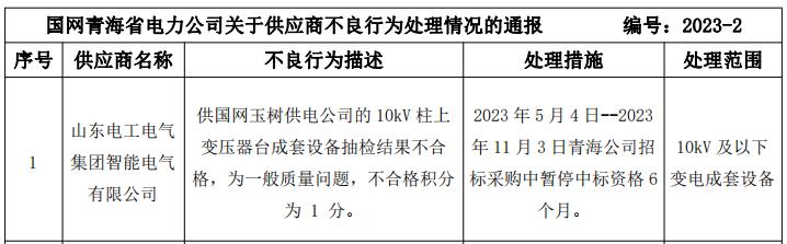 山东电工电气集团亿博电竞 亿博官网智能电气有限公司被暂停相关