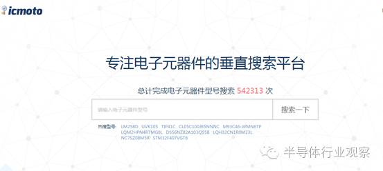 详析本土电子元器件搜索平台icmoto的数据深度亿博电竞 亿博官网(图1)